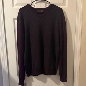 Toscano Men’s V-Neck Wool-Blend Sweater, Size L